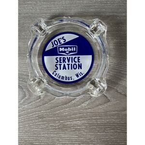 Vintage Mobil Gas Service Station Ashtray – Joe’s Service Station Columbus WI